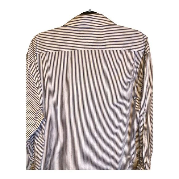 Men’s Tommy Hilfiger Blue & White Striped Dress Shirt L/S Button Down Size XL - Picture 6 of 6